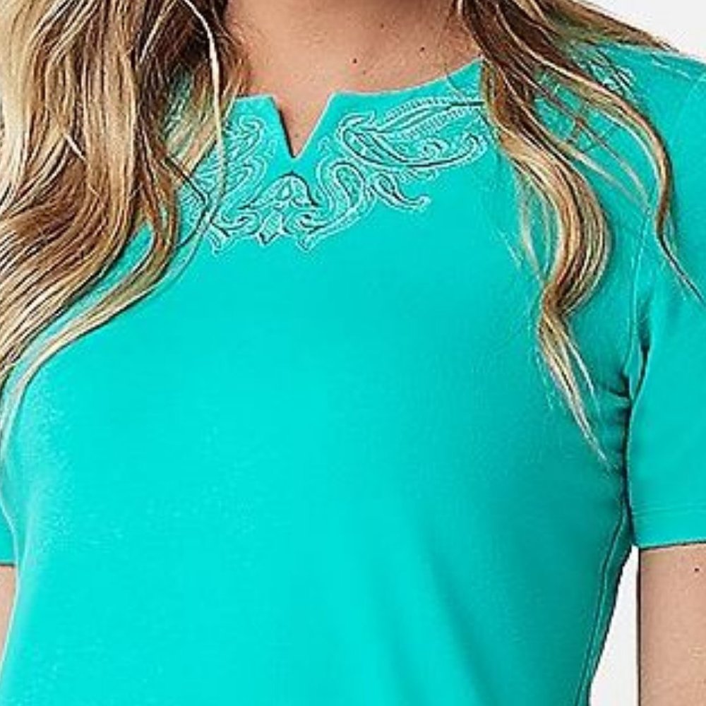 Denim & Co French Terry Short-Sleeve Dress 5195 - Picture 4 of 4